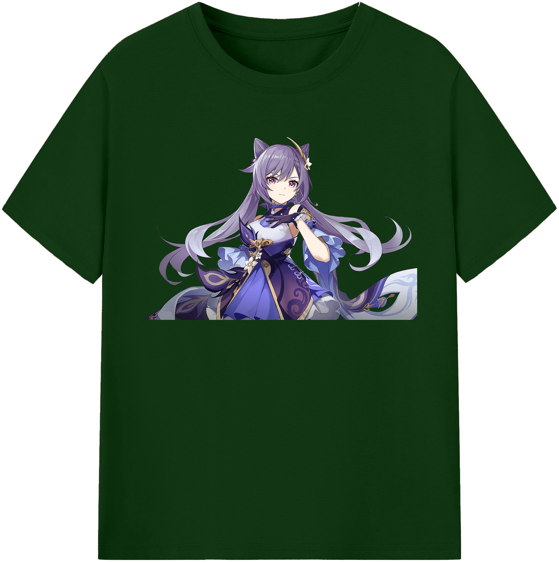 げんし神 刻晴 こくせい genshin Kokusei 綿100％半袖Tシャツ（フロントプリント）